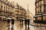 Paris Rain Ai Painting