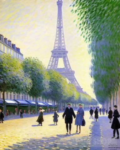 Paris Stroll Impressionism Ai Art