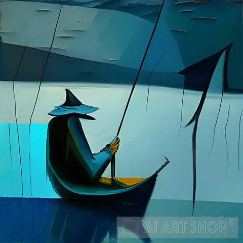 Patience - The Fisherman Ai Painting