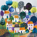 Peaceful Village Gardens - Naïf Folk Art Modern Ai