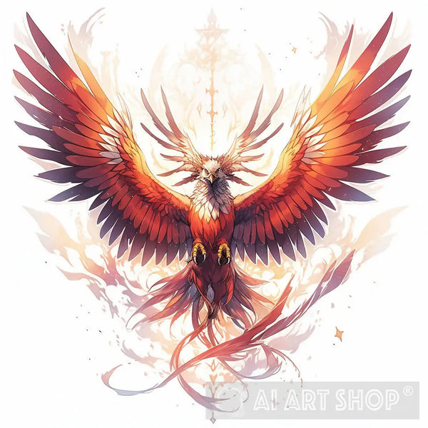 Rainbow Phoenix Flight Canvas Print by Katy Lipscomb | iCanvas