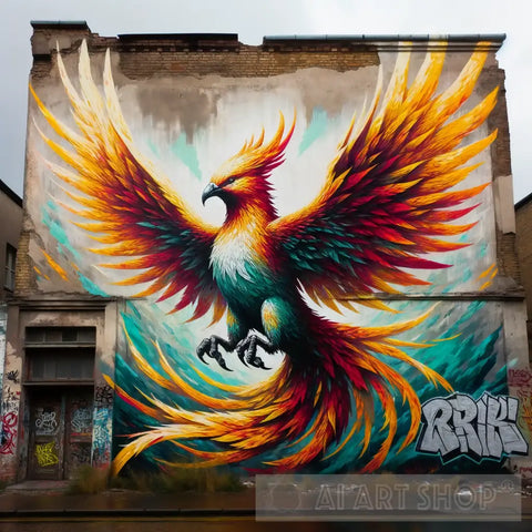 Phoenix Ascending Street Ai Art