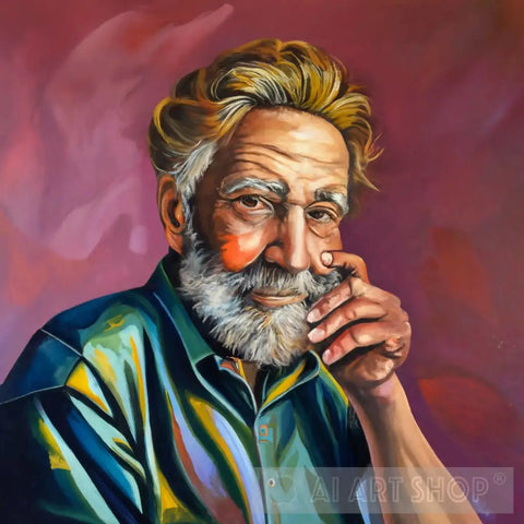 Photo Of A Bearded Man Captured In Classic Painting Ai Painting