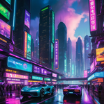 Futuristic City at Night