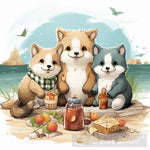 Picnic On The Beach Animal Ai Art