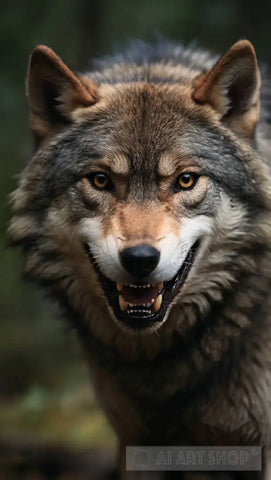 Picture Of A Wolf Animal Ai Art