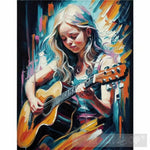 Pictures Of A Beautiful Girl Playing The Guitar Ai Painting