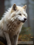 Pictures Of A White Wolf Animal Ai Art