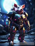 Pig In Cyborg Body #1 Ai Artwork