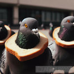 Pigeons And Their Breadcrust Necklaces Ai Artwork