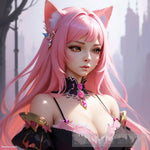 Pink Cat Girl Ai Artwork
