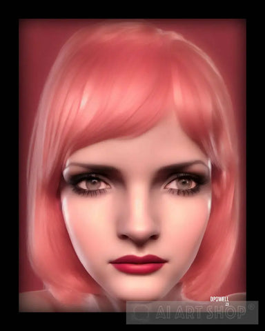 Pink Daphne 1 Portrait Ai Art