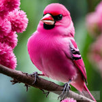 Pink Finch Bird Ai Artwork