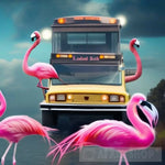 Pink Flamingos Ai Artwork