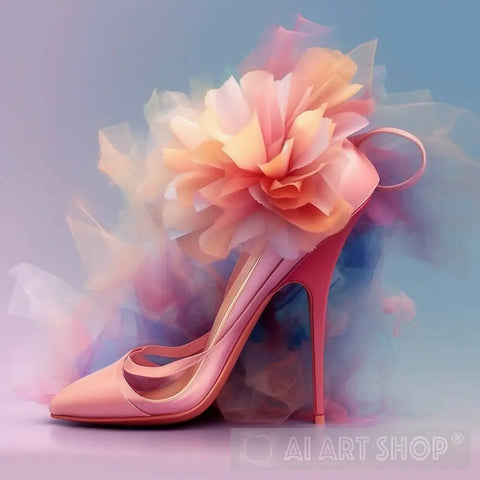 Pink High Heel Shoe Ai Artwork