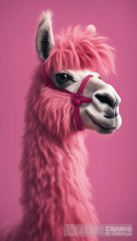 Pink Lama Ai Artwork