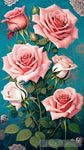 Pink Roses Nature Ai Art