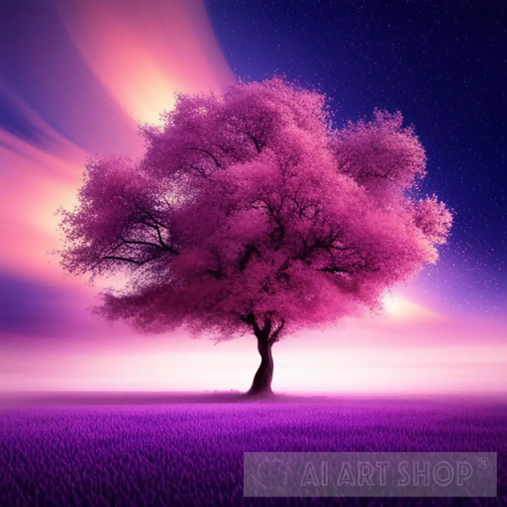 Pink tree art