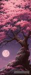 Pink Tree Blossom Landscape Ai Art