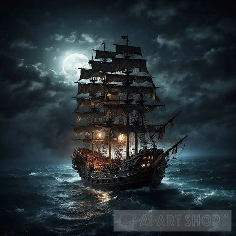 Pirate Ship Nature Ai Art