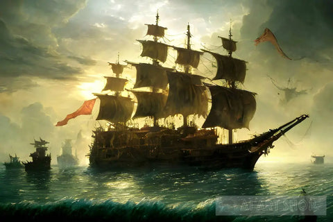 Pirate Ships #22 Ai Painting