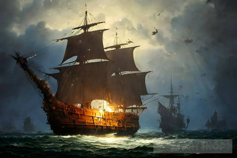 Pirate Ships #23 Ai Painting