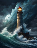 "Stormy Night Lighthouse"