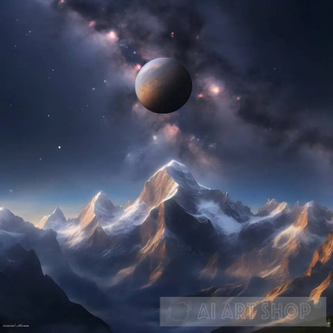 Planet In The Sky Nature Ai Art