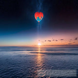 Planet Landscape Heart Valentine’s Day Sea Sky Universe Love Ai Art