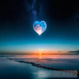 Planet Landscape Heart Valentine’s Day Sea Sky Universe Love Ai Art
