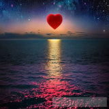 Planet Landscape Heart Valentine’s Day Sea Sky Universe Love Ai Art