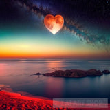 Planet Landscape Heart Valentine’s Day Sea Sky Universe Love Ai Art