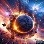 Planet Space Universe Stars Explosion Ai Artwork