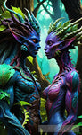 Plant Humanoids Couple Portrait Ai Art