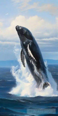 Playful Whale Animal Ai Art