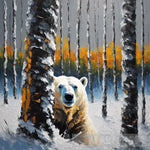 Polar Bear Hiding In The Forest Animal Ai Art