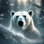 Polar Bear In The Sparkling Snow Animal Ai Art