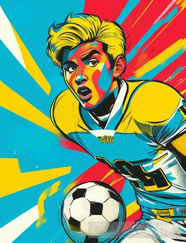 Pop Art Soccer Ai Artwork