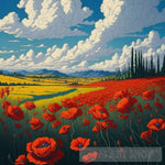 Poppy Flowers #2 Landscape Ai Art