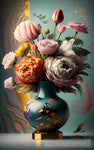 Porcelain Flower Vase 01 Still Life Ai Art