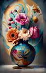 Porcelain Flower Vase 02 Still Life Ai Art