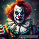 Portrait Of A Circus Clown Ai Art