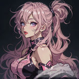 Portrait Of A Cute Anime Girl With Pink Hair Ai Art