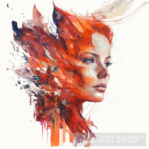 Portrait Of A Woman Abstract Ai Art