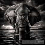 Portrait Of An African Elephant Animal Ai Art