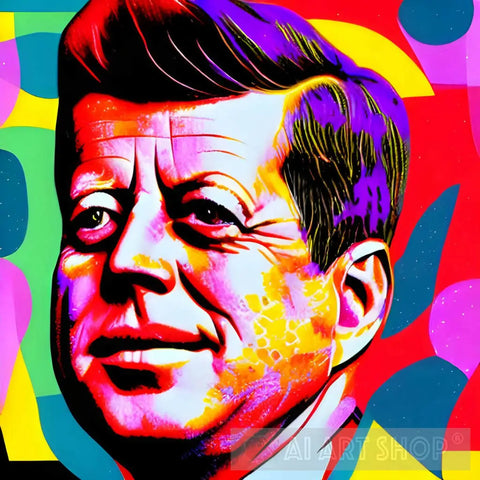 Portrait Of John F. Kennedy Pop Ai Art