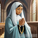 Praying Nun Ai Painting