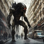 Predator In Paris Streets Ai Artwork