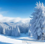 Pretty Image Of A Frosty Day With White Spruces Nature Ai Art