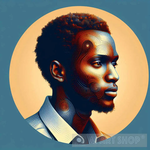 Profile Of A Young Man Portrait Ai Art